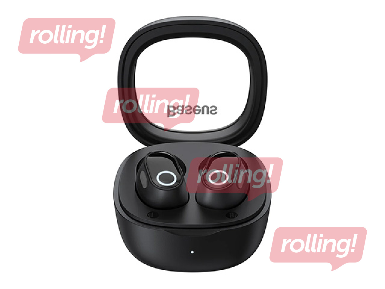 Bezvadu austiņas Baseus Bowie WM02 TWS, Bluetooth 5.0 (melnas)