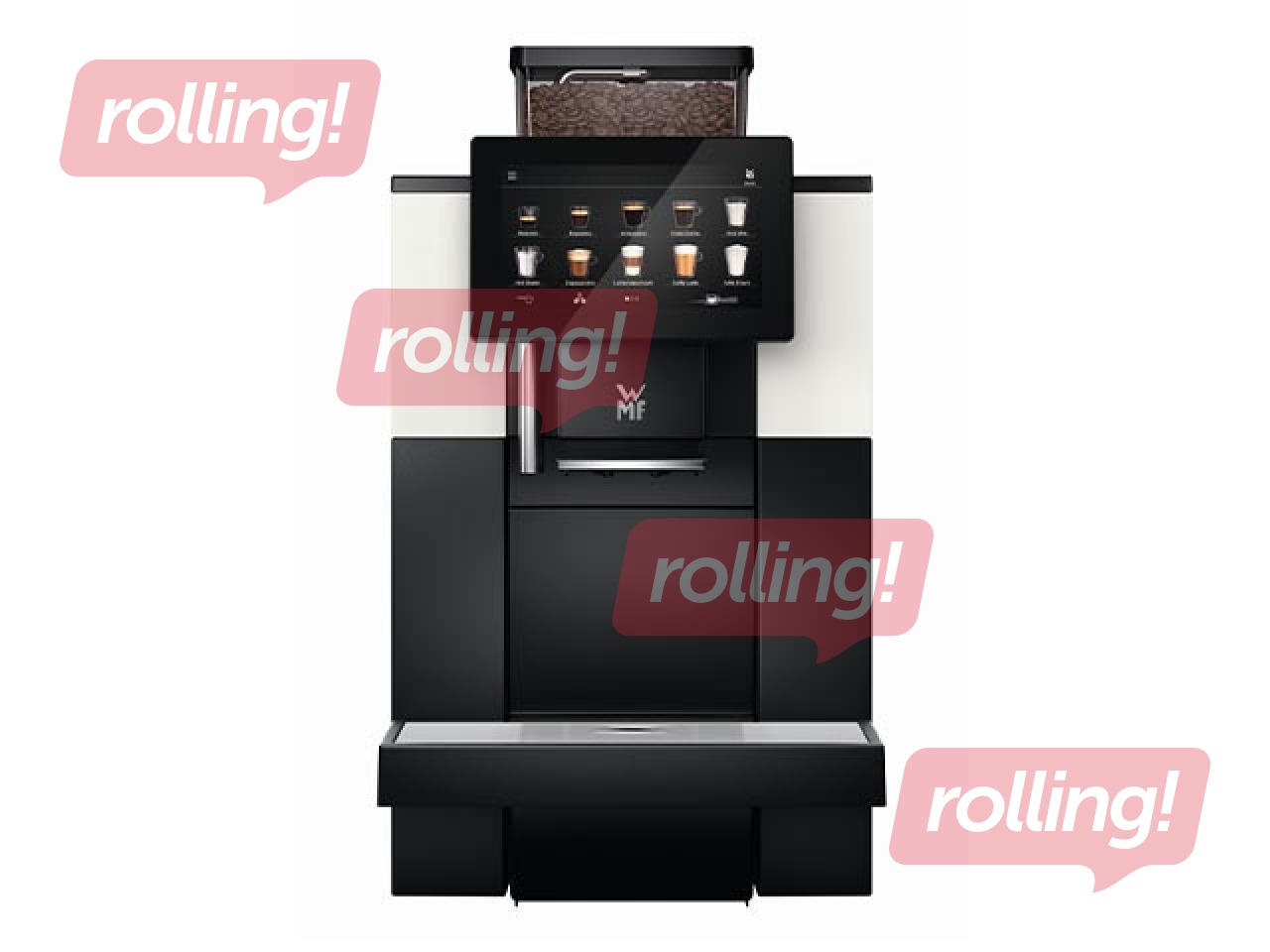 Nomas kafijas aparāts WMF 950 S, melns ar baltiem elementiem