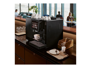 Кофемашина Franke A300 MS EC, с подключением к водопроводу и 2 контейнерами для порошка, чёрная