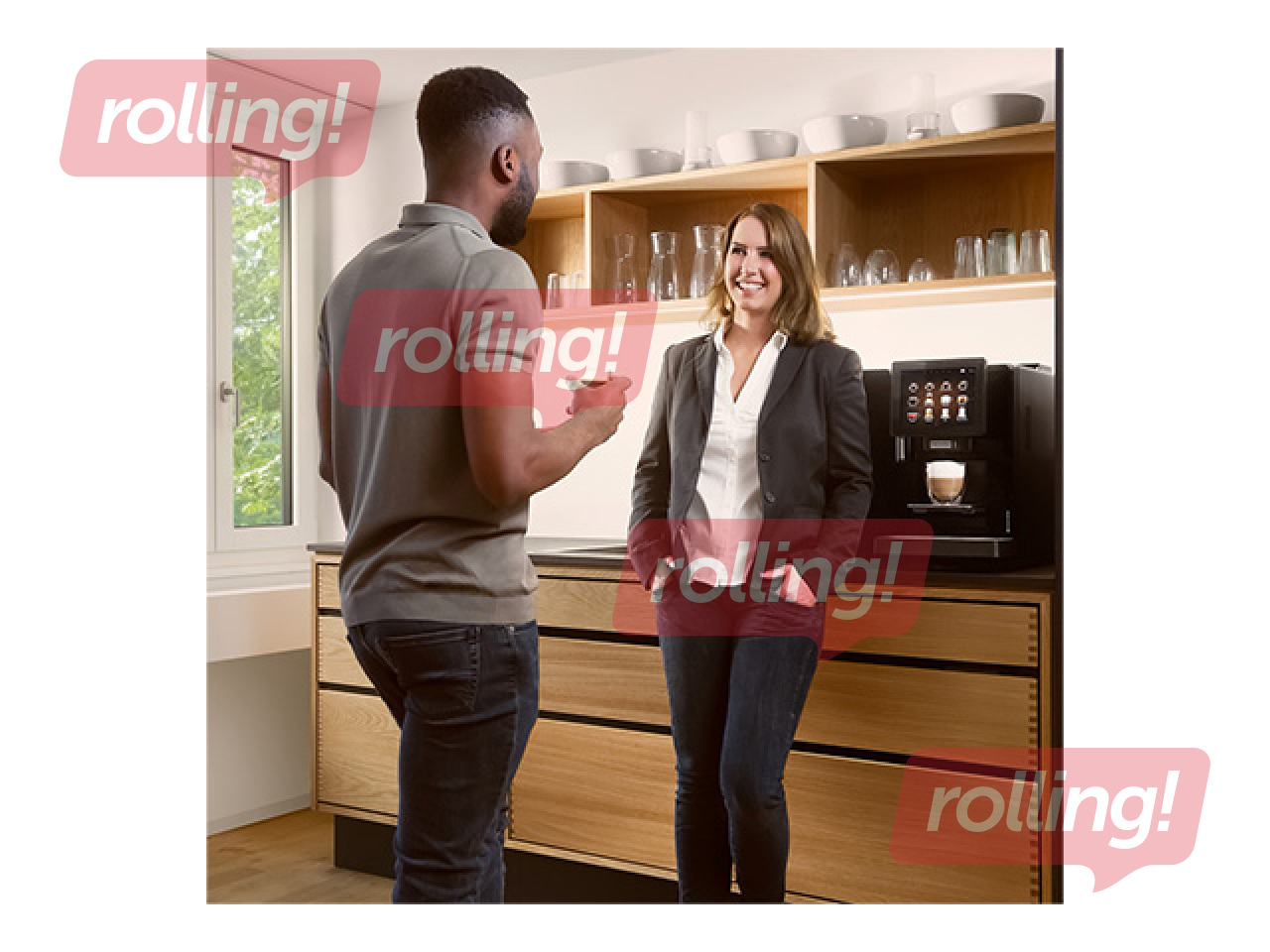 Кофемашина Franke A300 MS EC, с подключением к водопроводу и 2 контейнерами для порошка, чёрная