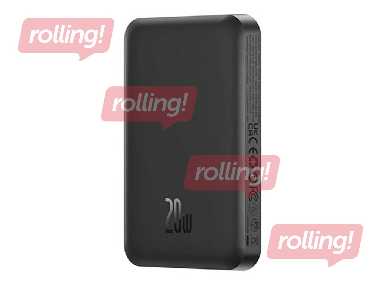 Magnētiskais mobilais lādētājs Baseus MagSafe PD 20W, 5000mAh, melns
