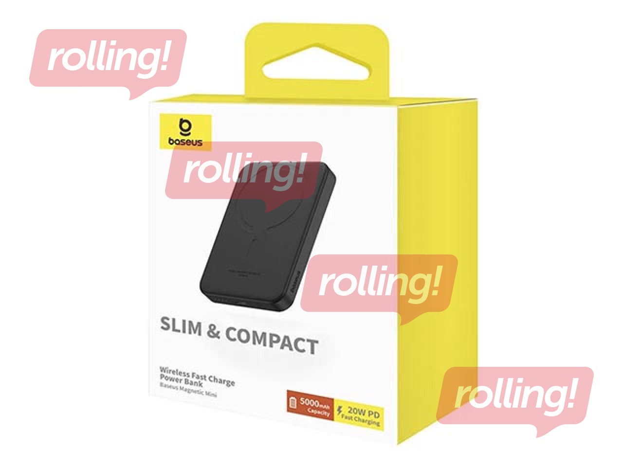 Magnētiskais mobilais lādētājs Baseus MagSafe PD 20W, 5000mAh, melns