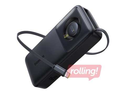 Зарядное устройство Baseus Free2Pull, 20000mAh, 65Вт, с кабелем, чёрный