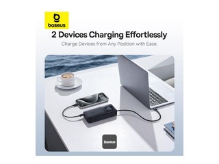 Зарядное устройство Baseus Free2Pull, 20000mAh, 65Вт, с кабелем, чёрный