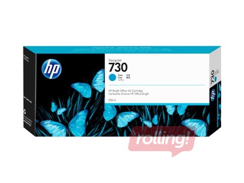 Tintes kasete HP 730 DesignJet T1700 serries, Ciānzila, 300ml