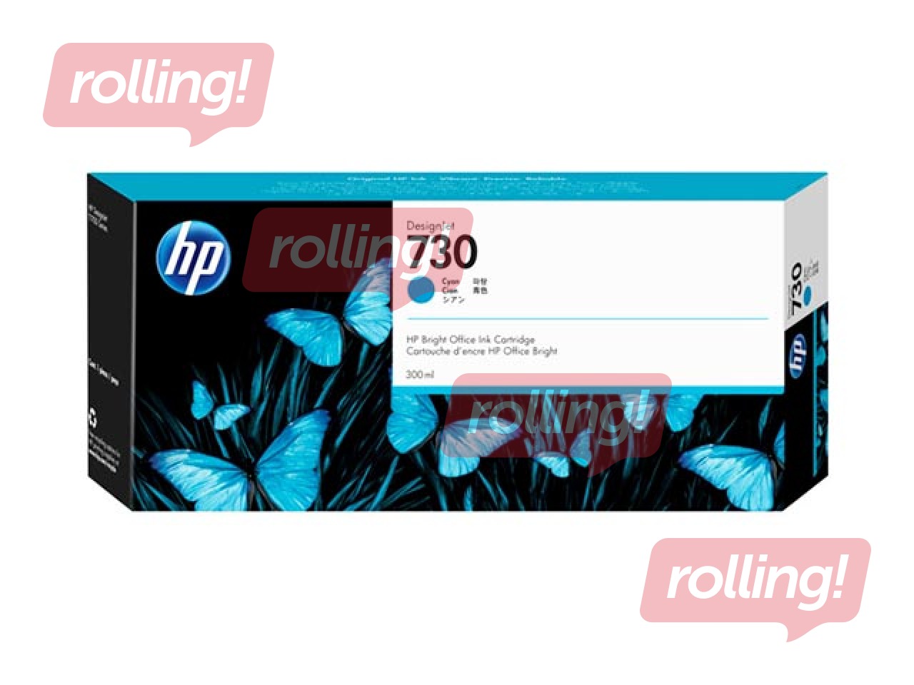 Tintes kasete HP 730 DesignJet T1700 serries, Ciānzila, 300ml