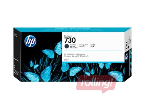 Tintes kasete HP 730 DesignJet T1700 serries, Matēta Melna, 300ml