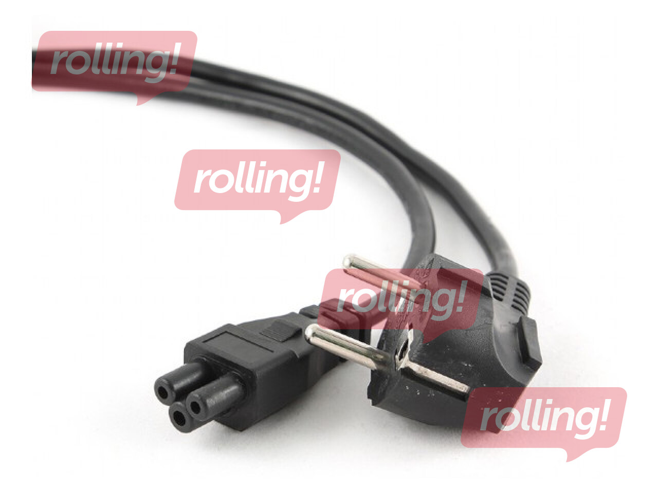 Strāvas kabelis, 3m, melns