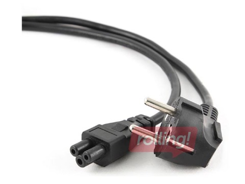 Strāvas kabelis Gembird portatīvajam datoram 1.80m, melns