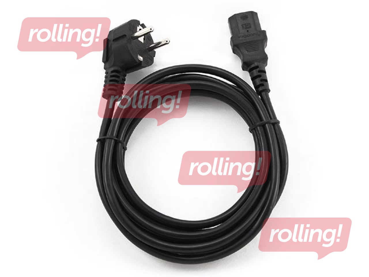 Strāvas kabelis, 3m, melns