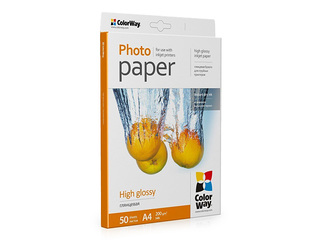 Photo paper, glossy ColorWay, A4, 200 g/m², 20 sheets