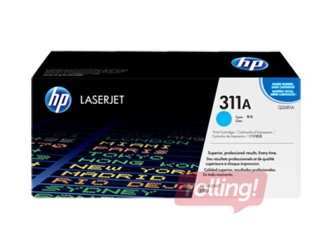 Tonera kasete HP CLJ 3700, ciānzila, (6000 lpp.)