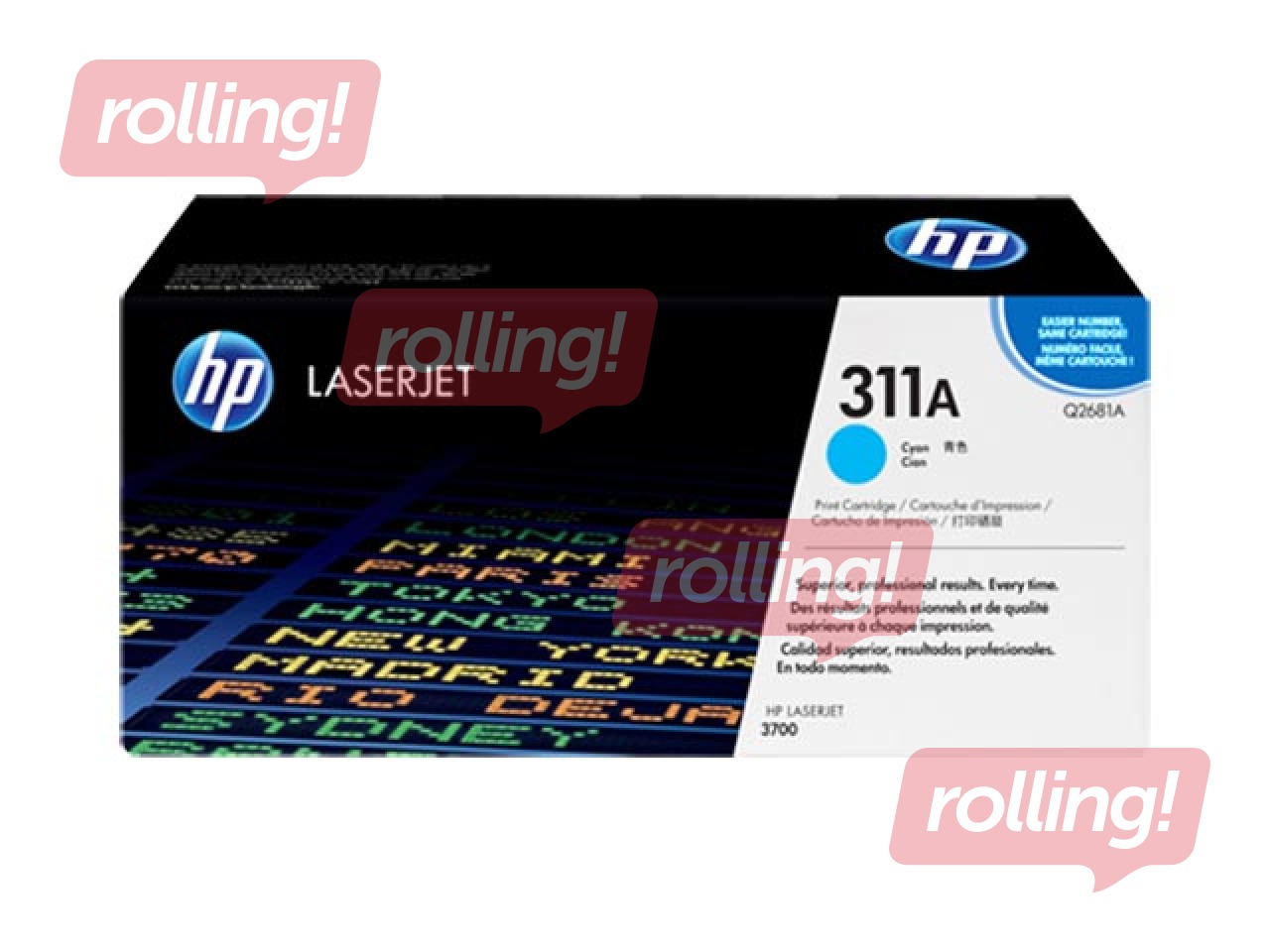 Tonera kasete HP CLJ 3700, ciānzila, (6000 lpp.)