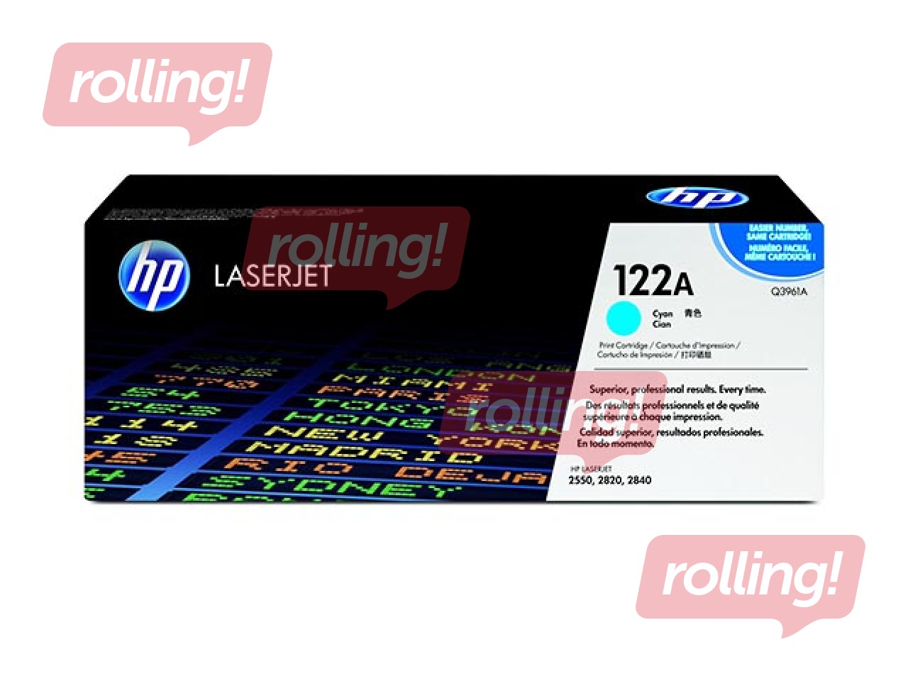 Tonera kasete HP CLJ 2550, ciānzila, (4000 lpp.)