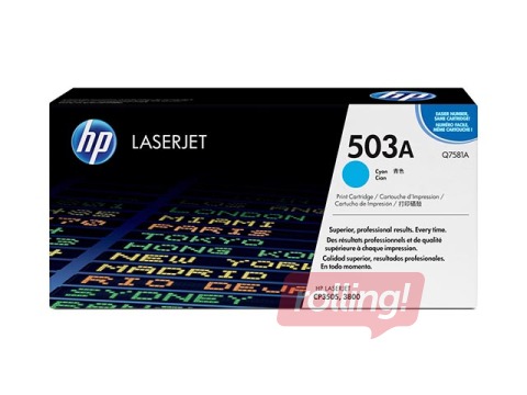 Tonera kasete HP CLJ 3800, ciānzila, (6000 lpp.)