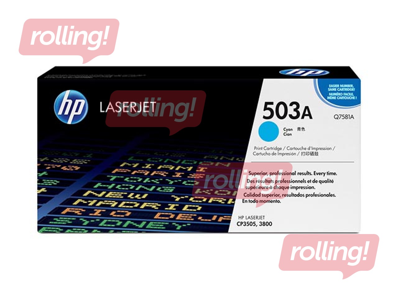 Tonera kasete HP CLJ 3800, ciānzila, (6000 lpp.)