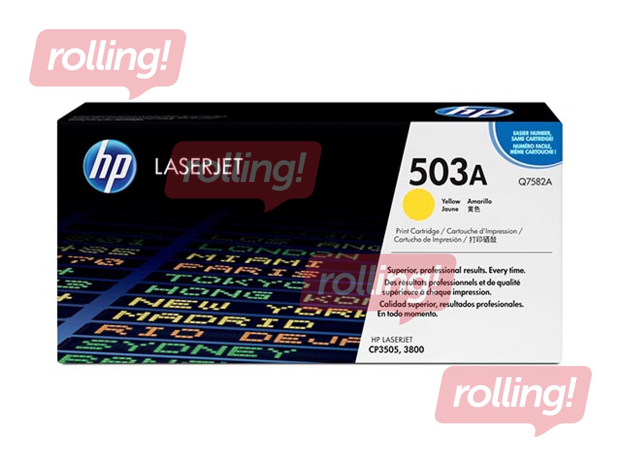 Tonera kasete HP CLJ 3800, dzeltena, (6000 lpp.)