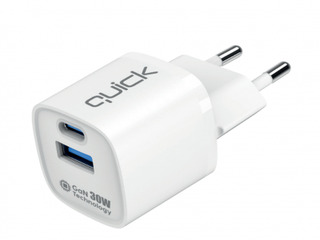 Laadija Quick QG-322 GaN Charger USB-C / USB, 30W