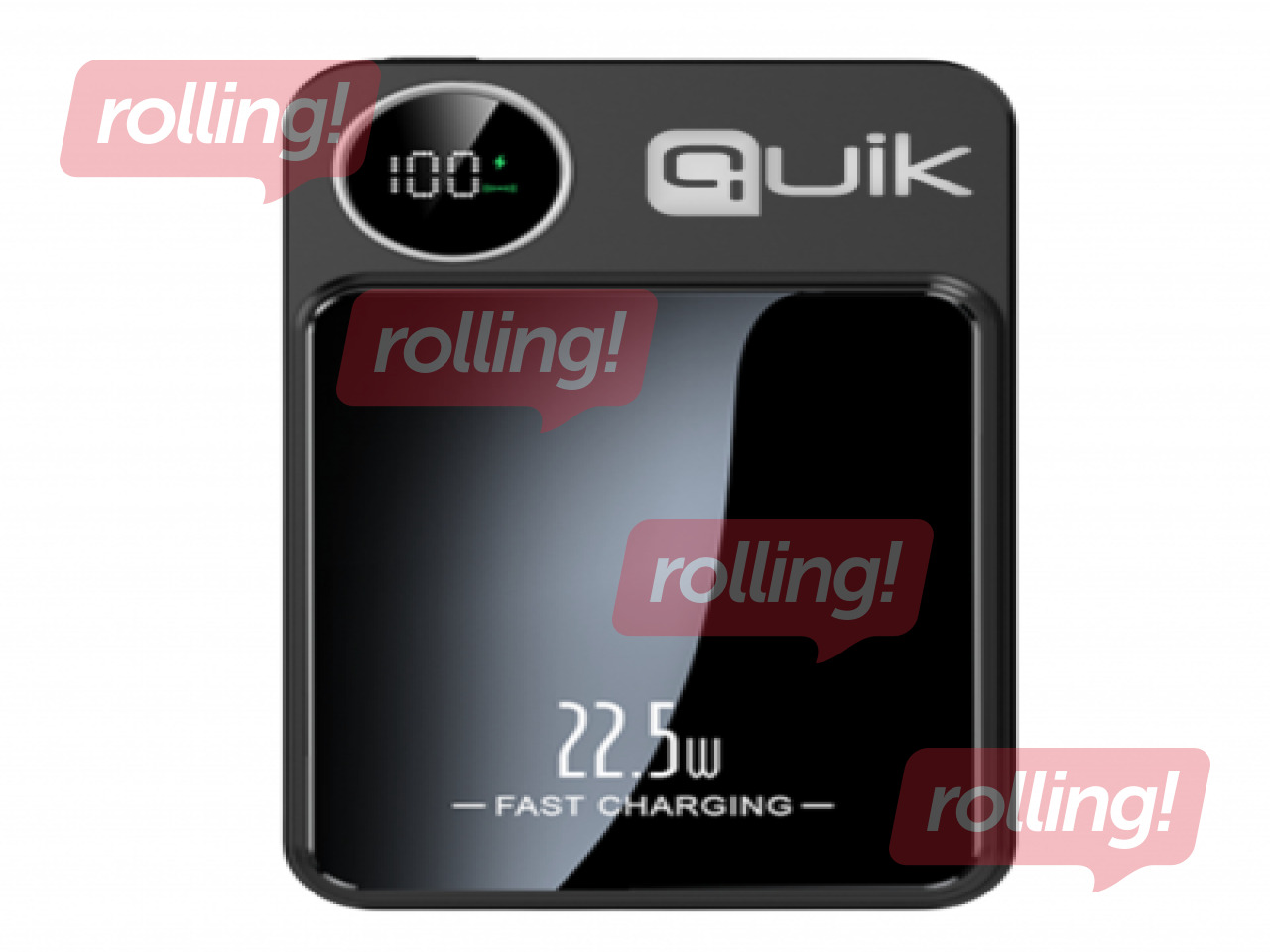 Magnētiskais mobilais lādētājs Quik QP-810 10000mAh, melns