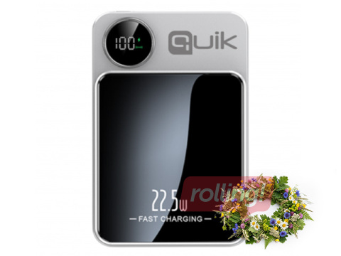 Magnētiskais mobilais lādētājs Quik QP-810 10000mAh, balts + Līgo dāvana!