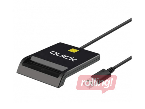 Viedkaršu lasītājs Quick QR-510 Smart ID Karšu lasītājs USB-A Male, melns