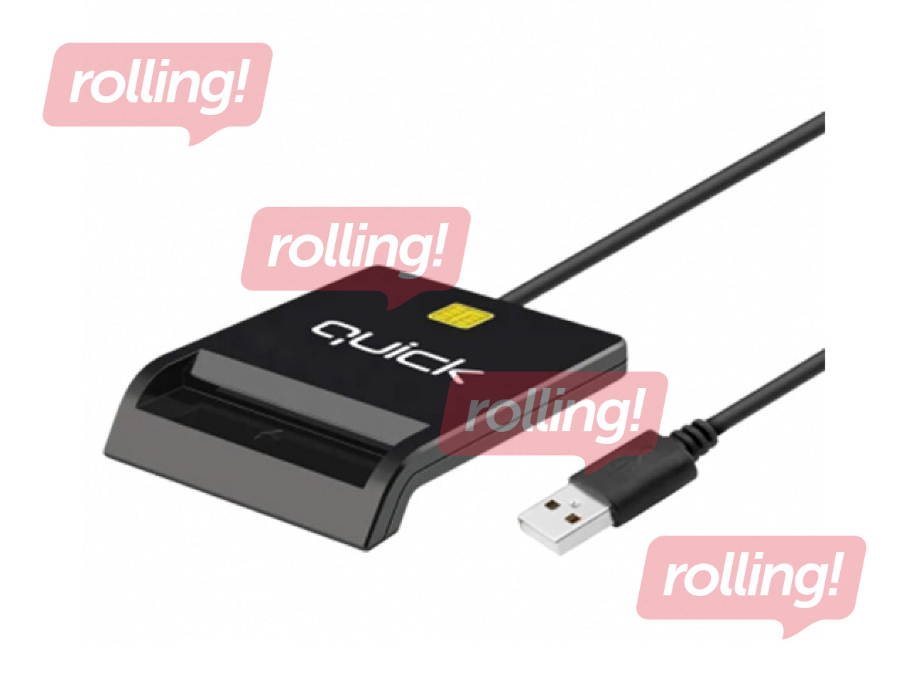 Viedkaršu lasītājs Quick QR-510 Smart ID Karšu lasītājs USB-A Male, melns