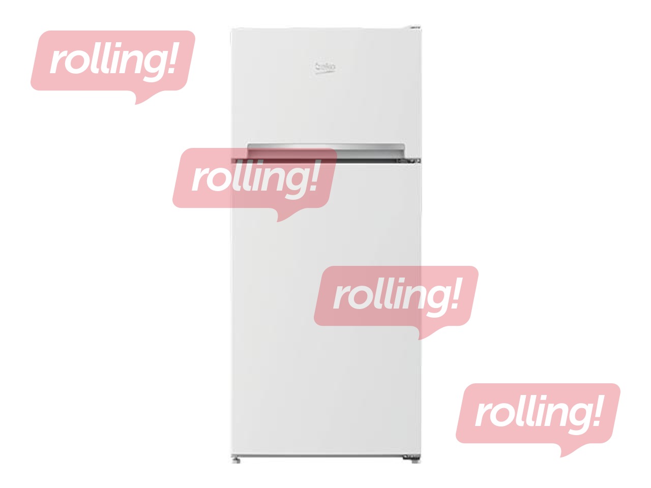 Ledusskapis Beko ar saldētavu augšā, 124 cm, balts