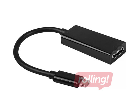Adapteris RoGer Multimedia Adapteris USB-C uz HDMI (4K @ 30Hz, 1080P @ 60Hz) Melns