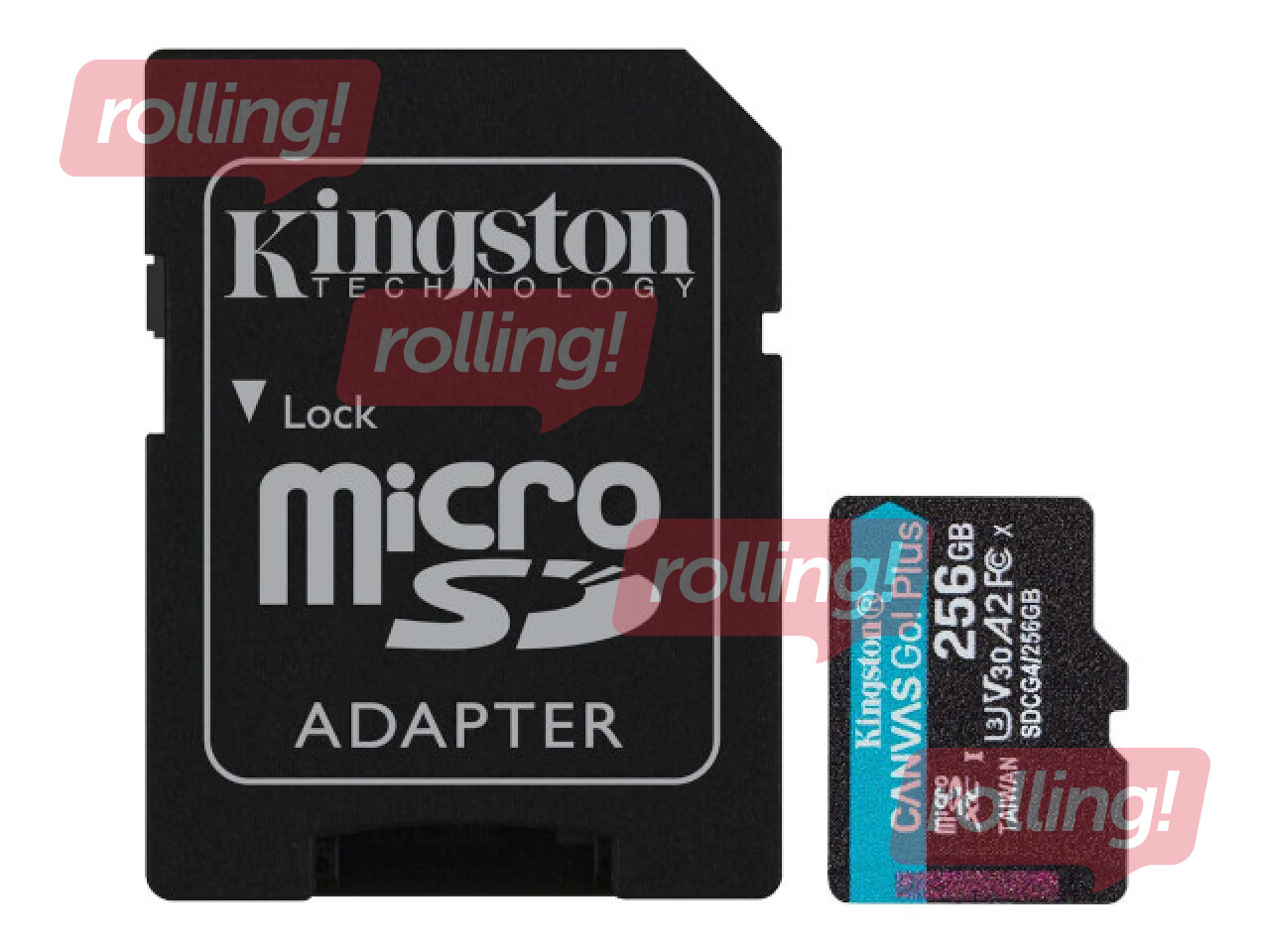 KINGSTON 256GB microSDXC Canvas Go Plus Gen4 200MB/s A2 U3 V30 Card + Adapter