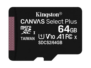 Atmiņas karte Kingston Canvas Select Plus UHS-I 64 GB, MicroSDXC ar SD Adapteri