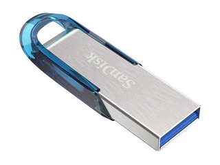 SanDisk USB 3.0 Flash Drive Cruzer Ultra Flair 64GB USB 3.0, Tropical Blue