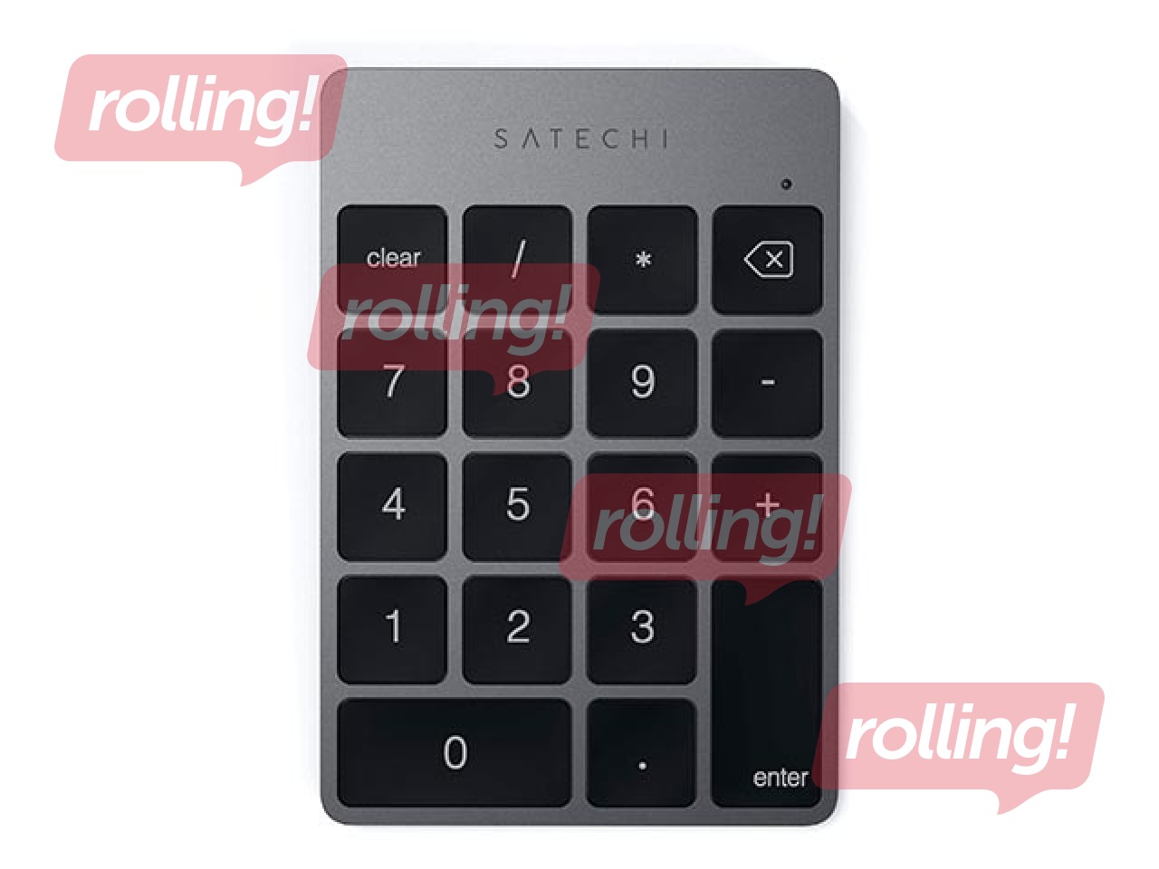 Alumīnija bezvadu ciparu tastatūra Satechi, pelēka