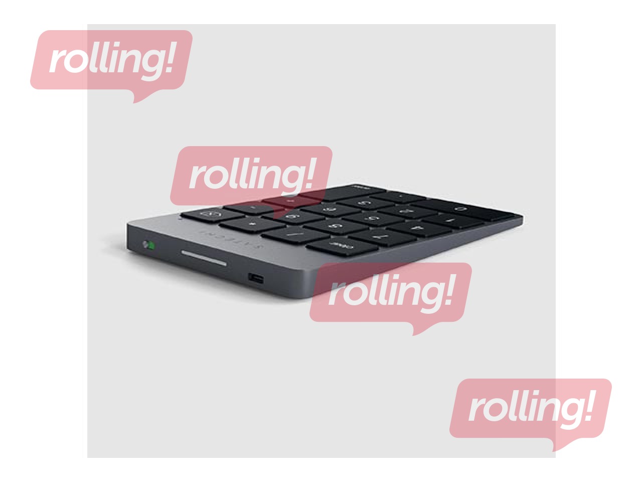 Alumīnija bezvadu ciparu tastatūra Satechi, pelēka