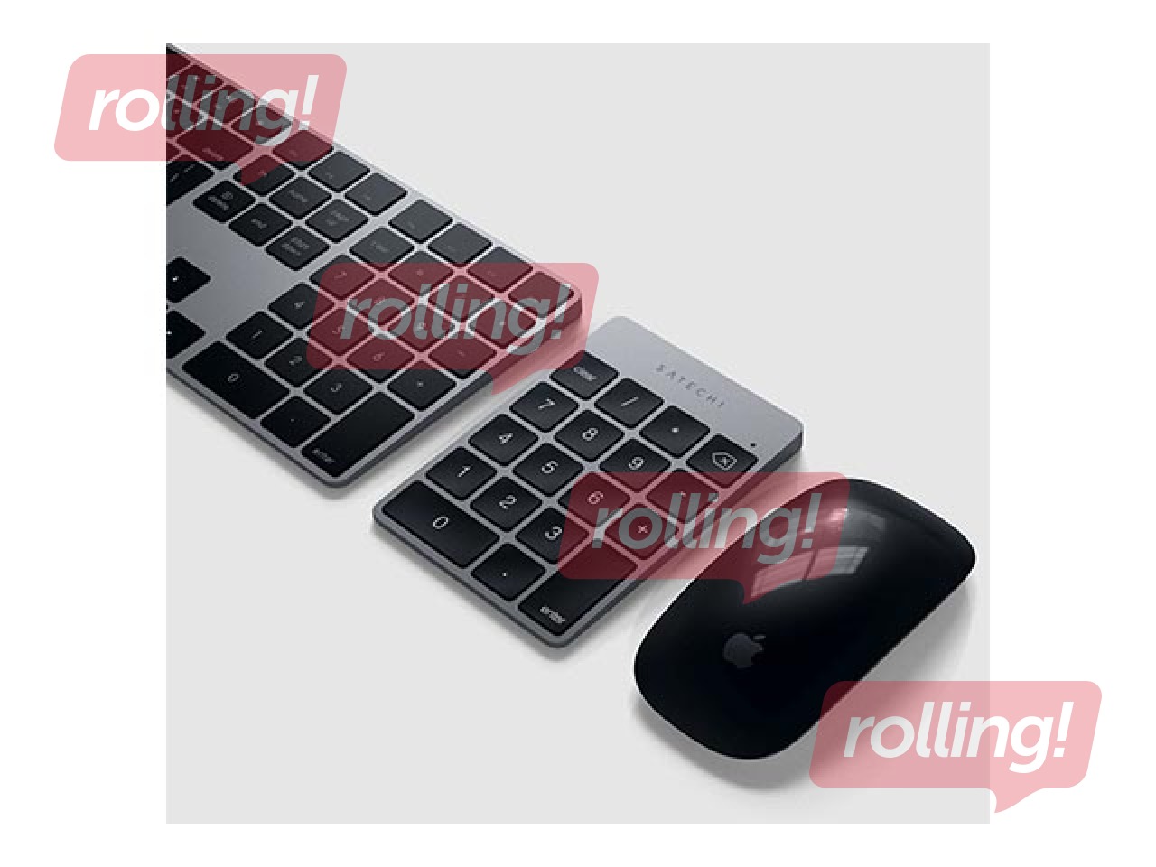 Алюминиевая тонкая перезаряжаемая Bluetooth-клавиатура Satechi, космический серый