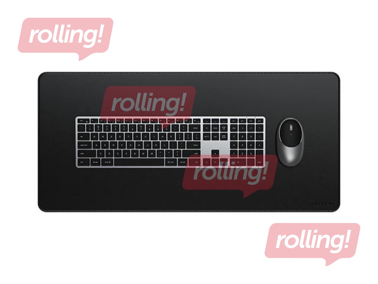 Galda paliktnis no vegāniskas ādas Satechi, melns, 1 gab.