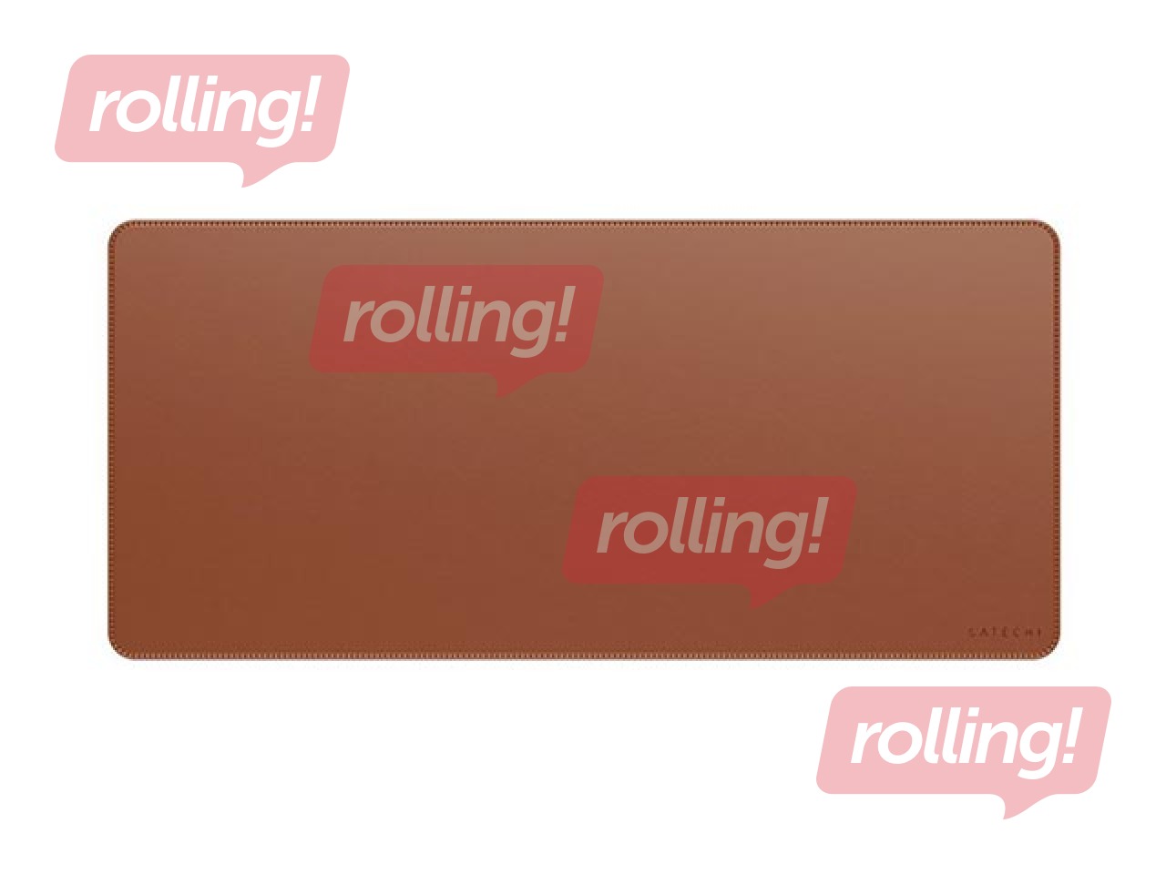 Desk Mat Satechi, vegan-leather, brown