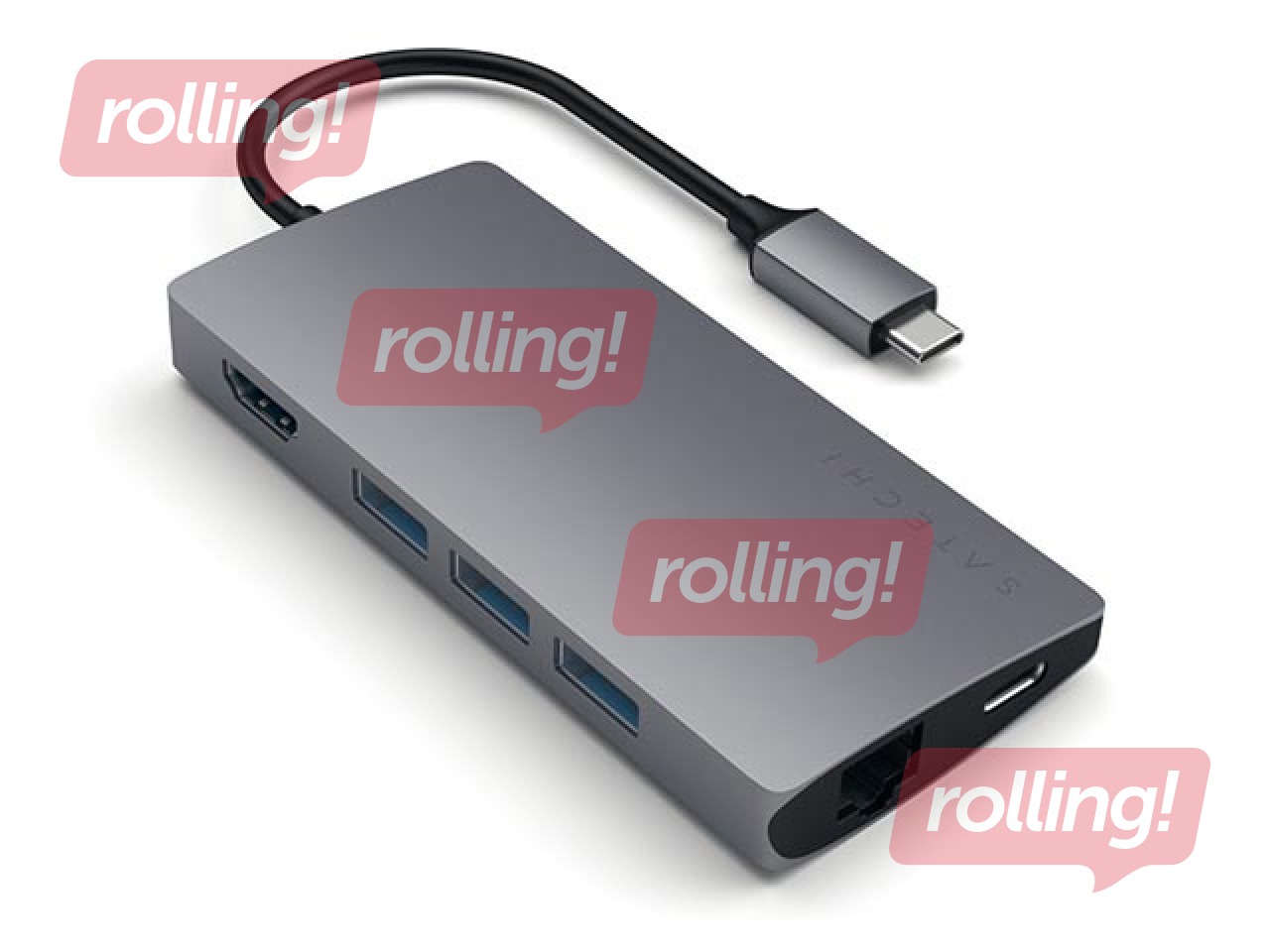 Daudzportu adapteris Satechi USB-C  4K HDMI, Gigabit Ethernet V2