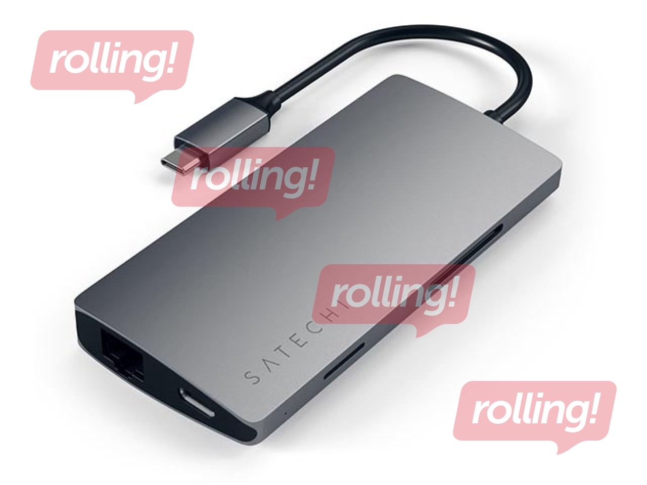 Daudzportu adapteris Satechi USB-C  4K HDMI, Gigabit Ethernet V2