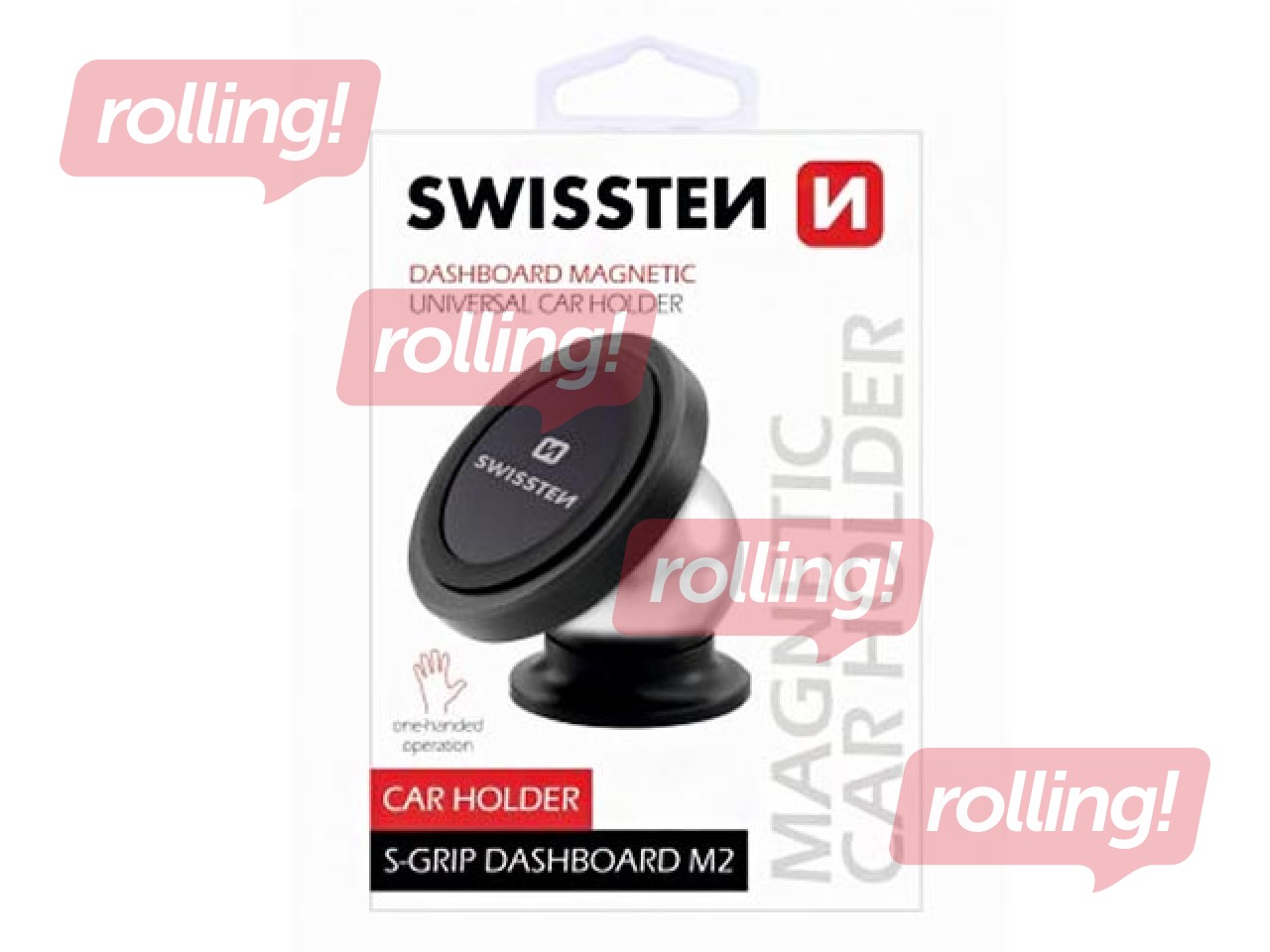 Swissten S-Grip M2 Universal Car Panel Holder With Magnet For Devices, Black