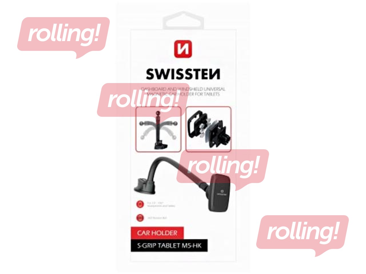 Swissten S-Grip M5-HK Universāls Auto Stiprinājums Panelim Ar Magnētu Planšetēm / Telefoniem / GPS