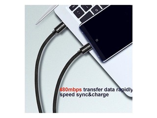 Datu un uzlādes kabelis Swissten Textile, universāls 3.1 USB-C uz USB-C, 1.2m, melns