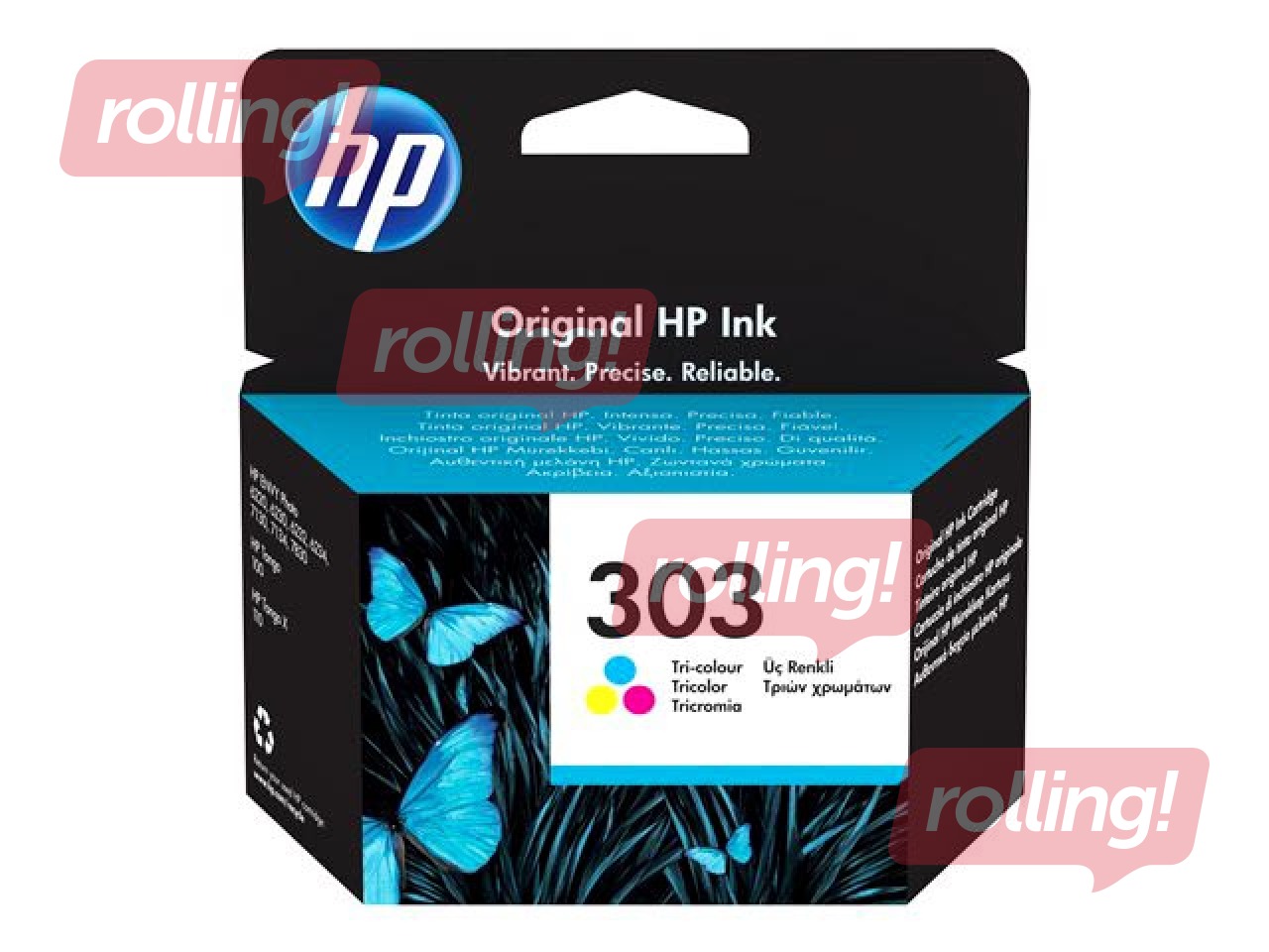 Tintes kasete HP 303, trīskrāsu 4ml (200 lpp)