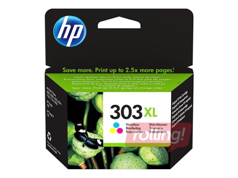 Tintes kasete HP 303XL, trīskrāsu 10ml (415 lpp)