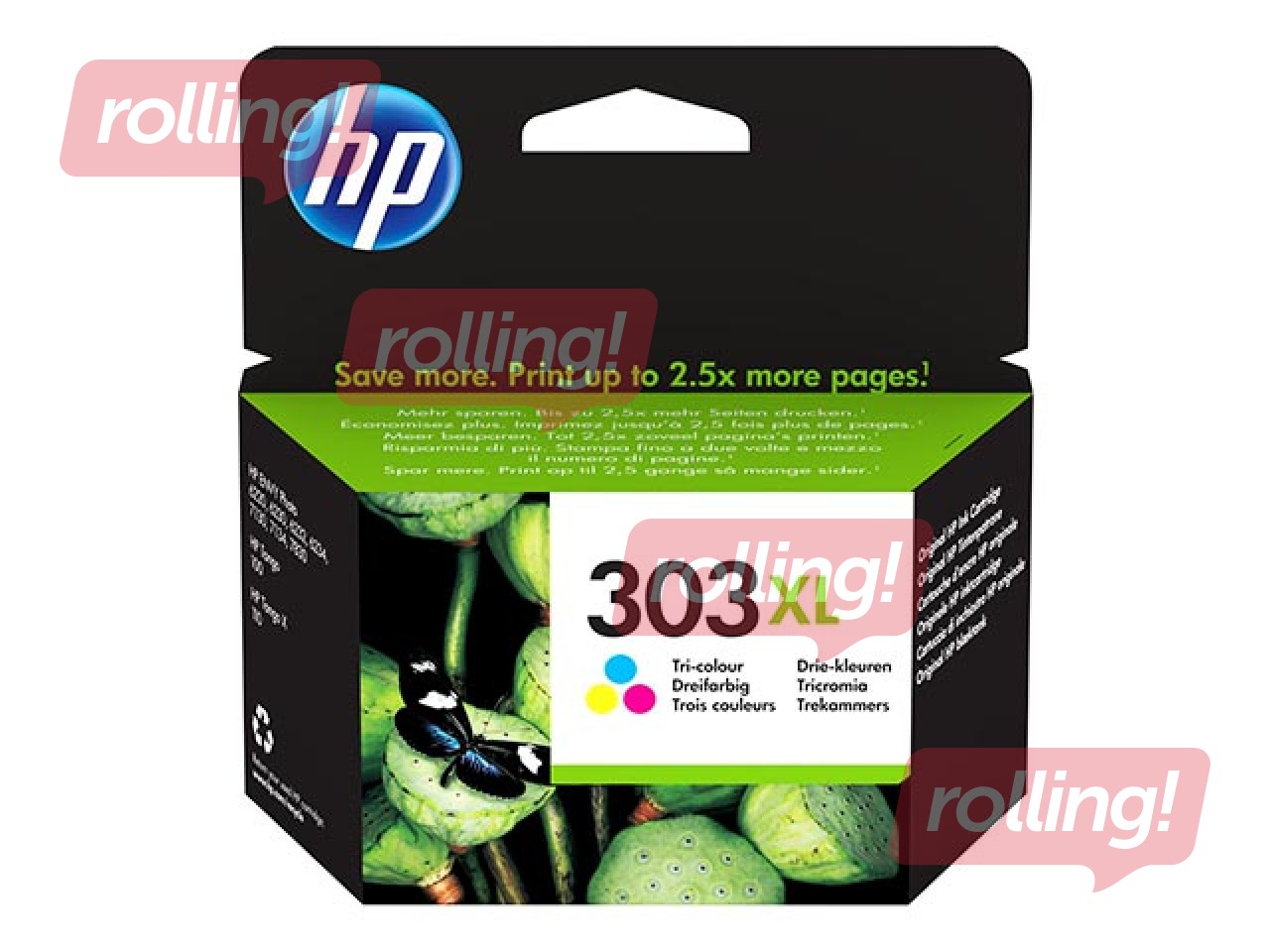 Tintes kasete HP 303XL, trīskrāsu 10ml (415 lpp)