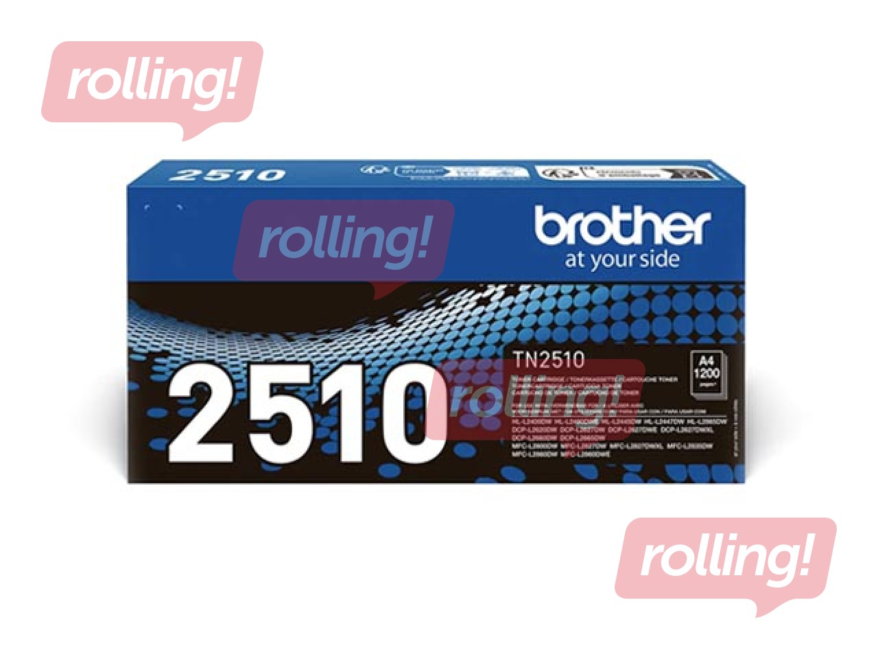 Tonera kasete Brother TN-2510, melna (1200 lpp)
