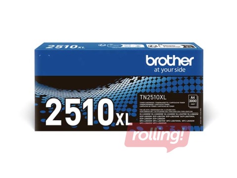 Tonera kasete Brother TN-2510XL, melna (3000 lpp)