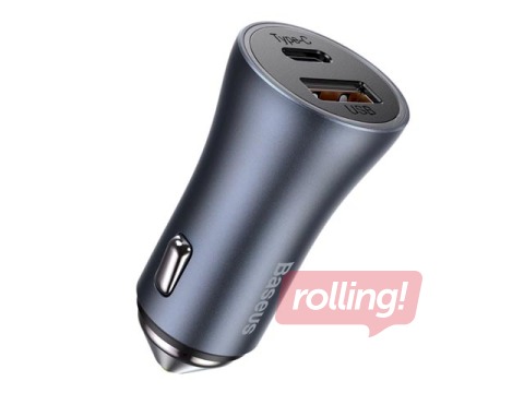 Зарядное устройство Baseus Golden Contactor Pro USB + Type C, кабель в комплекте, QC4.0, PD, SCP