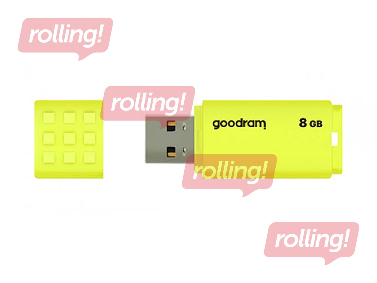 USB datu nesējs Goodram UME2, USB 2.0, 8GB, dzeltens