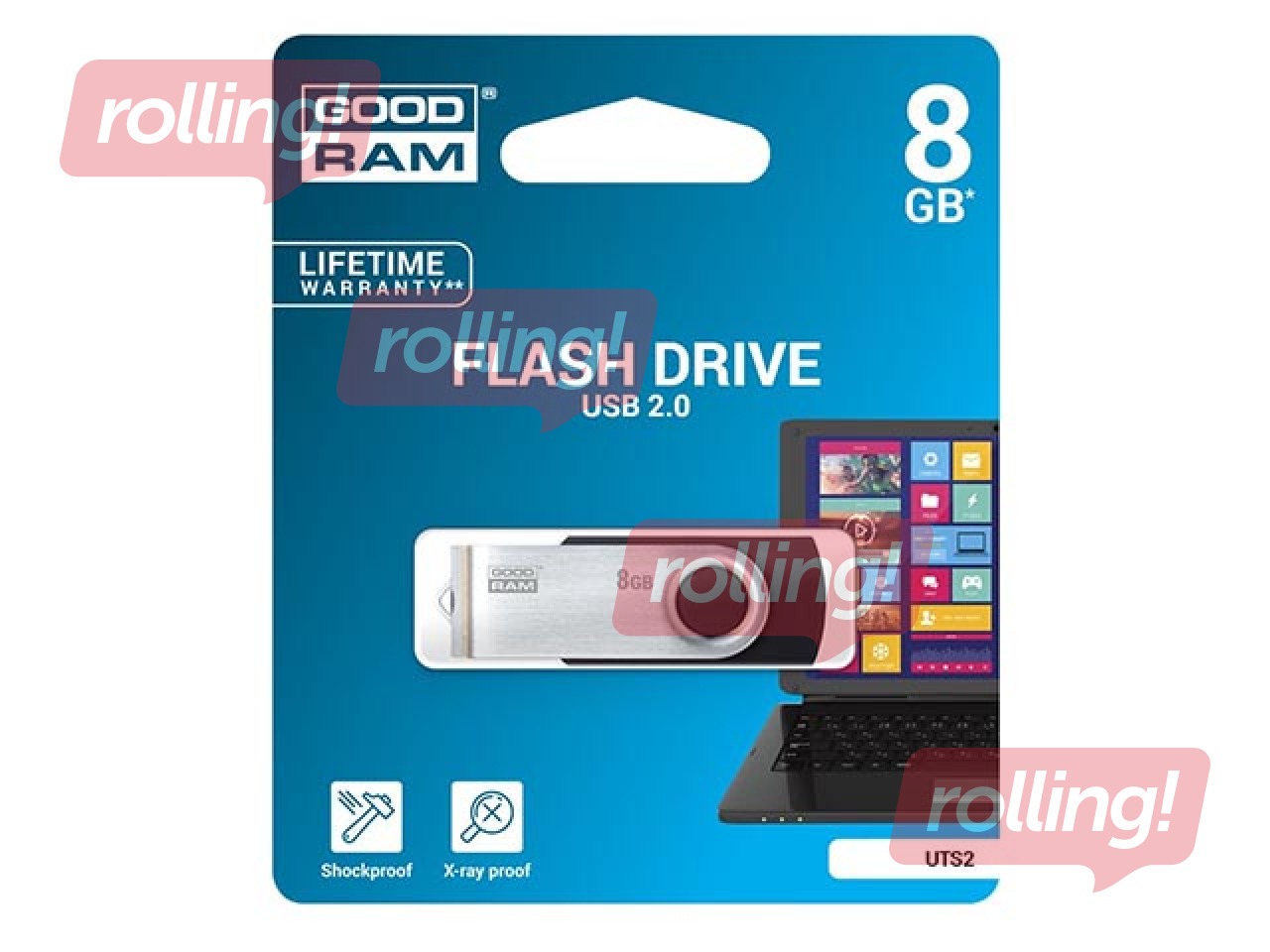 USB flash drive Goodram 8GB, USB 2.0, Black