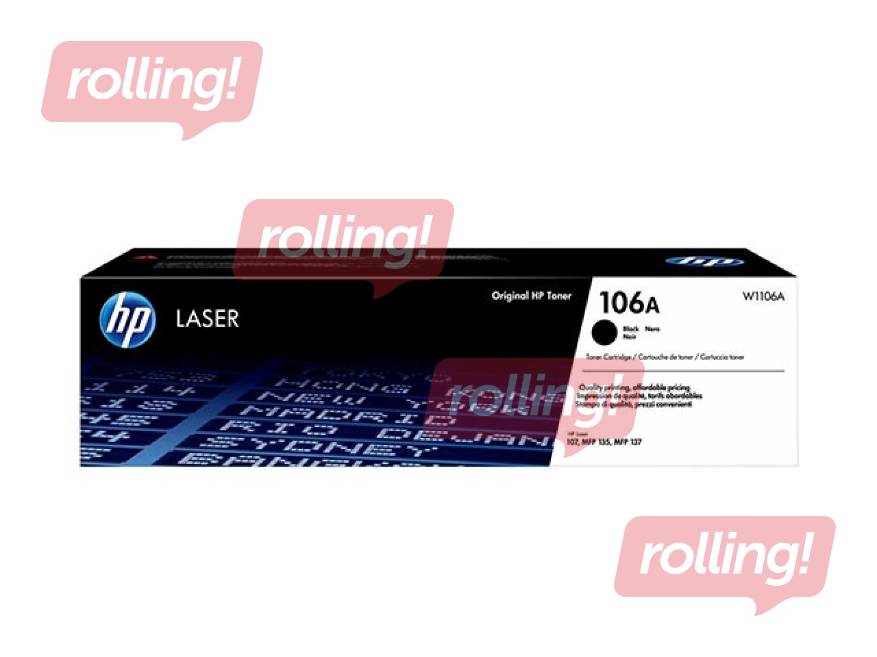 Tonera kasete HP 106A, Melna (1000 lpp)